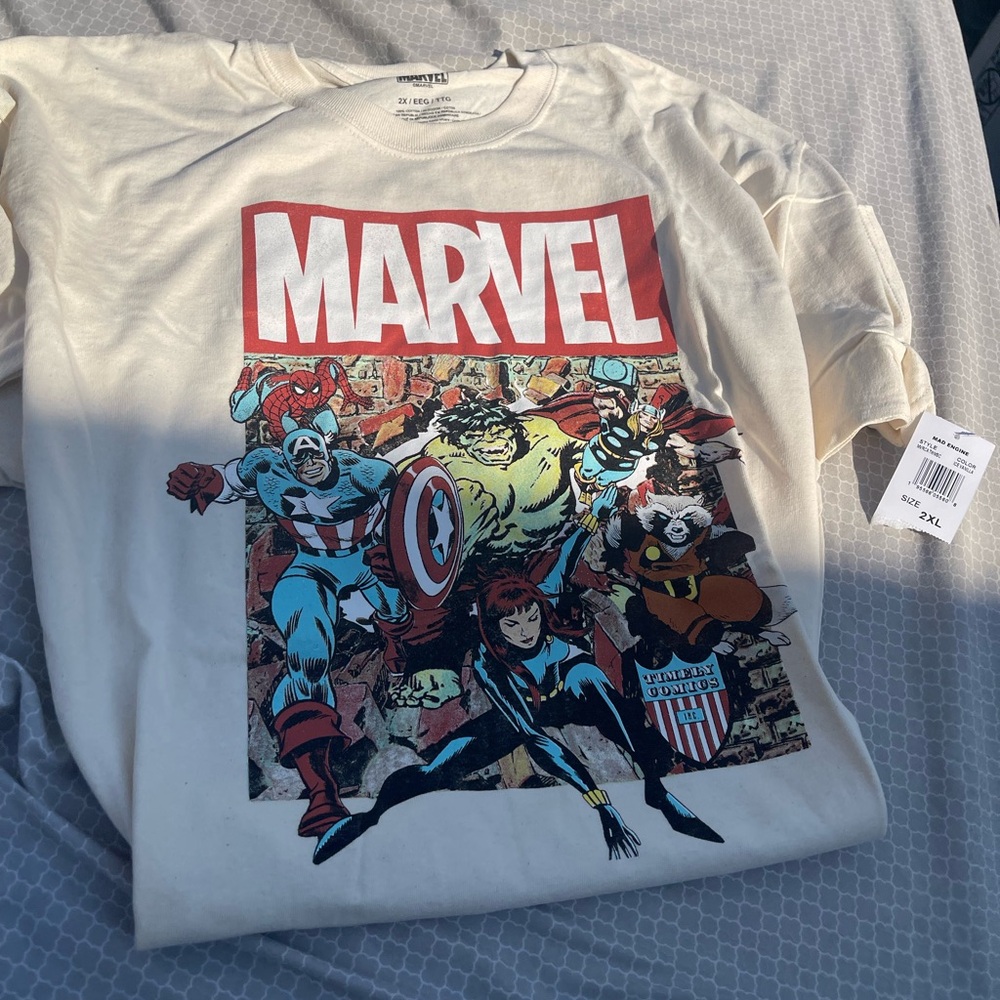 Marvel Cream Cotton T-Shirt